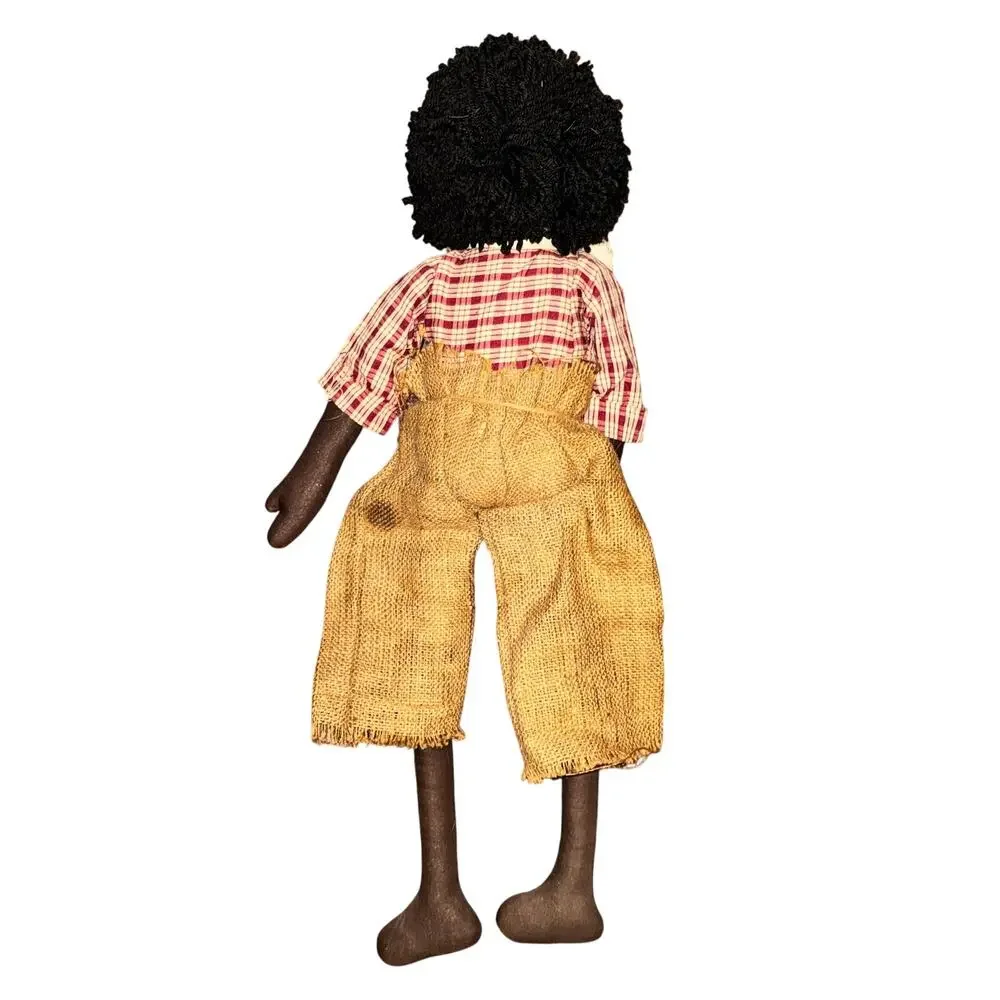 Vtg Primitive Folk Art Cloth Dolls Hand Made Americana Man Fisherman Woman Baby